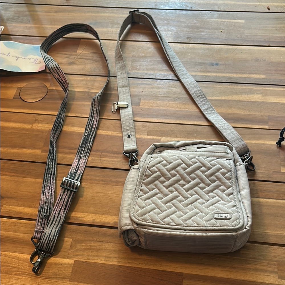 Lug Quilted Tan Crossbody Bag